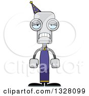 Poster, Art Print Of Cartoon Skinny Sad Robot Wizard