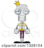 Poster, Art Print Of Cartoon Skinny Sad Robot Prince
