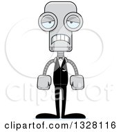 Poster, Art Print Of Cartoon Skinny Sad Robot Groom