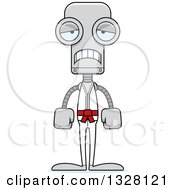 Poster, Art Print Of Cartoon Skinny Sad Karate Robot