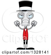 Poster, Art Print Of Cartoon Skinny Mad Robot Circus Ringmaster