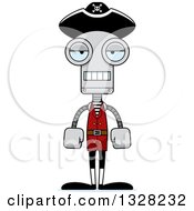 Poster, Art Print Of Cartoon Skinny Mad Pirate Robot