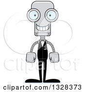 Poster, Art Print Of Cartoon Skinny Happy Robot Groom