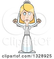 Clipart Of A Cartoon Angry Tall Skinny White Woman Bride Royalty Free Vector Illustration