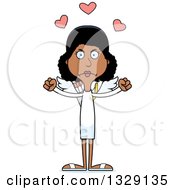 Clipart Of A Cartoon Angry Tall Skinny Black Woman Cupid Royalty Free Vector Illustration