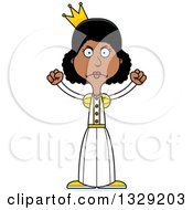 Poster, Art Print Of Cartoon Angry Tall Skinny Black Woman Princess