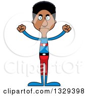 Poster, Art Print Of Cartoon Angry Tall Skinny Black Super Hero Man
