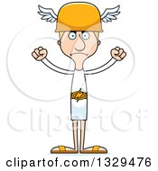 Cartoon Angry Tall Skinny White Hermes Man