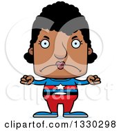 Poster, Art Print Of Cartoon Mad Block Headed Black Woman Super Hero