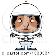 Poster, Art Print Of Cartoon Mad Block Headed Black Woman Astronaut