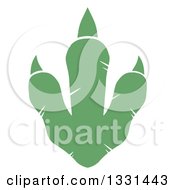 Clipart Of A Green Raptor Dinosaur Foot Print 2 Royalty Free Vector Illustration by Hit Toon