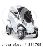 Poster, Art Print Of White Futuristic Compact Mini Car