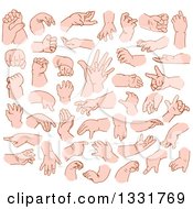 Poster, Art Print Of Caucasian Baby Hands
