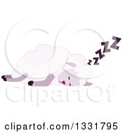 Poster, Art Print Of Purple Sheep Sleeping