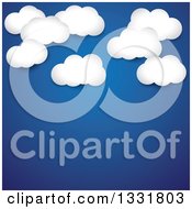 Clipart Of A Blue Sky Background With Clouds Over Text Space Royalty Free Vector Illustration by ColorMagic
