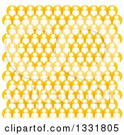 Clipart Of A Background Of A Crowd Of White Men In Orange Bubbles 2 Royalty Free Vector Illustration by ColorMagic