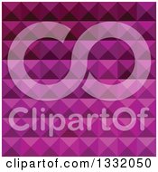 Poster, Art Print Of Geometric Background Of 3d Pyramids In Byzantine Purple