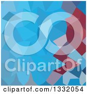 Clipart Of A Low Poly Abstract Geometric Background Of Cerulean Frost Blue Royalty Free Vector Illustration