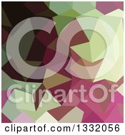 Poster, Art Print Of Low Poly Abstract Geometric Background Of Claret Red