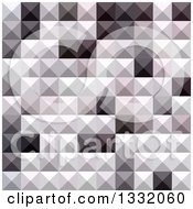 Poster, Art Print Of Geometric Background Of 3d Pyramids In Davy Gray