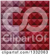 Poster, Art Print Of Geometric Background Of 3d Pyramids In Falu Red