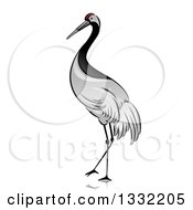 Poster, Art Print Of Walking Crane Bird