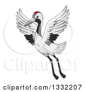 Poster, Art Print Of Crane Bird Flying