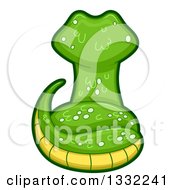 Clipart Of A Rear View Of A Snake Royalty Free Vector Illustration