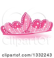Clipart Of A Jeweled Pink Princess Crown 2 Royalty Free Vector Illustration