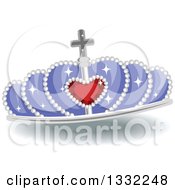 Poster, Art Print Of Jeweled Purple And Red Ruby Heart Crown