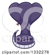 Clipart Of A Rear View Of A Cobra Snake Royalty Free Vector Illustration