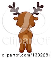 Clipart Of A Rear View Of A Reindeer Royalty Free Vector Illustration by BNP Design Studio