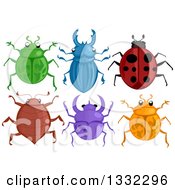 Poster, Art Print Of Colorful Beetles