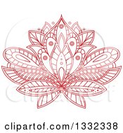 Poster, Art Print Of Beautiful Red Henna Lotus Flower