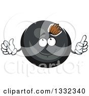 Clipart Of A Cartoon Black Currant Berry Character Holding Up A Finger Royalty Free Vector Illustration by Vector Tradition SM