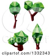 Poster, Art Print Of Low Poly Geometric Trees