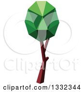 Clipart Of A Low Poly Geometric Tree Royalty Free Vector Illustration