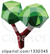 Clipart Of A Low Poly Geometric Tree 2 Royalty Free Vector Illustration
