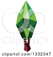 Clipart Of A Low Poly Geometric Tree 4 Royalty Free Vector Illustration