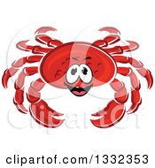 Poster, Art Print Of Cartoon Red Crab 2