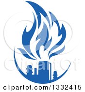 Poster, Art Print Of Blue Natural Gas And Flame Design 14