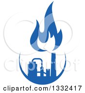 Poster, Art Print Of Blue Natural Gas And Flame Design 15