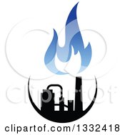 Poster, Art Print Of Black And Blue Natural Gas And Flame Design 16