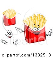 Poster, Art Print Of Cartoon Face Hands And French Fries 2