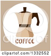 Poster, Art Print Of Flat Design Coffee Percolator