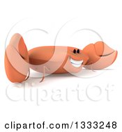 Clipart Of A 3d Happy Crab Presenting To The Right Royalty Free Illustration by Julos
