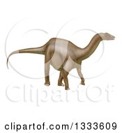 Poster, Art Print Of 3d Brown Brontosaurus Dinosaur