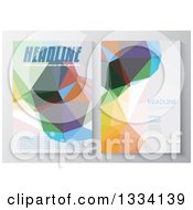 Poster, Art Print Of Geometric Polygon Brochure Template With Sample Text