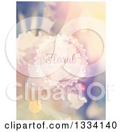 Poster, Art Print Of Blurred Vintage Floral Background With Sample Text 2