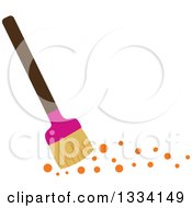 Clipart Of A Magical Witch Broom Royalty Free Vector Illustration by Cherie Reve